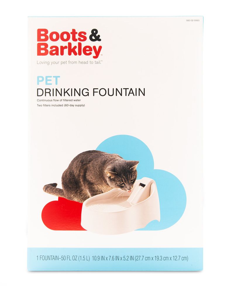 Boots Barkley 50 oz Pet Drinking Fountain, White Jeffers