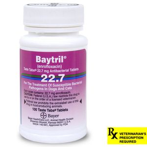 Rx Baytril for Dogs and Cats (Tablets)