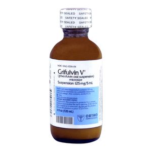 Rx Griseofulvin Oral Suspension, 125mg/5ml x 120ml Bottle
