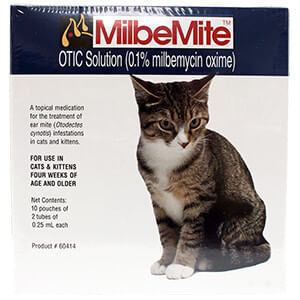 Rx MilbeMite 0.1% Otic Solution, 20 Tubes