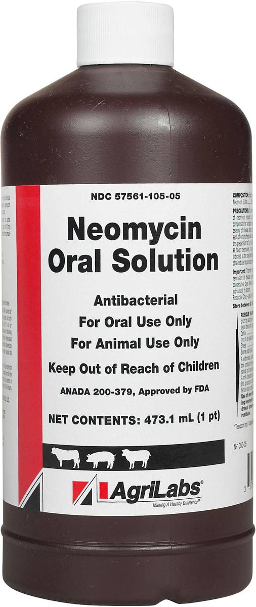 Rx Neomycin Oral Solution, 473ml Jeffers