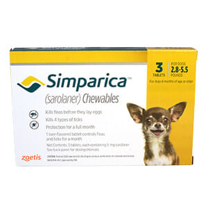 Rx Simparica Chewable Tablets for Dogs