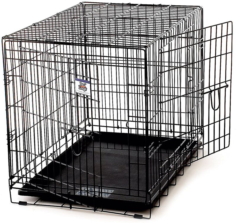 Large two outlet door dog crate