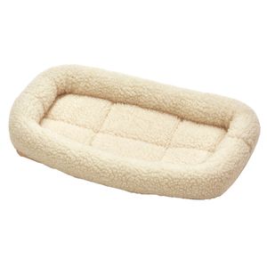 Pet Lodge Fleece Pet Bed for Dogs & Cats, Cream