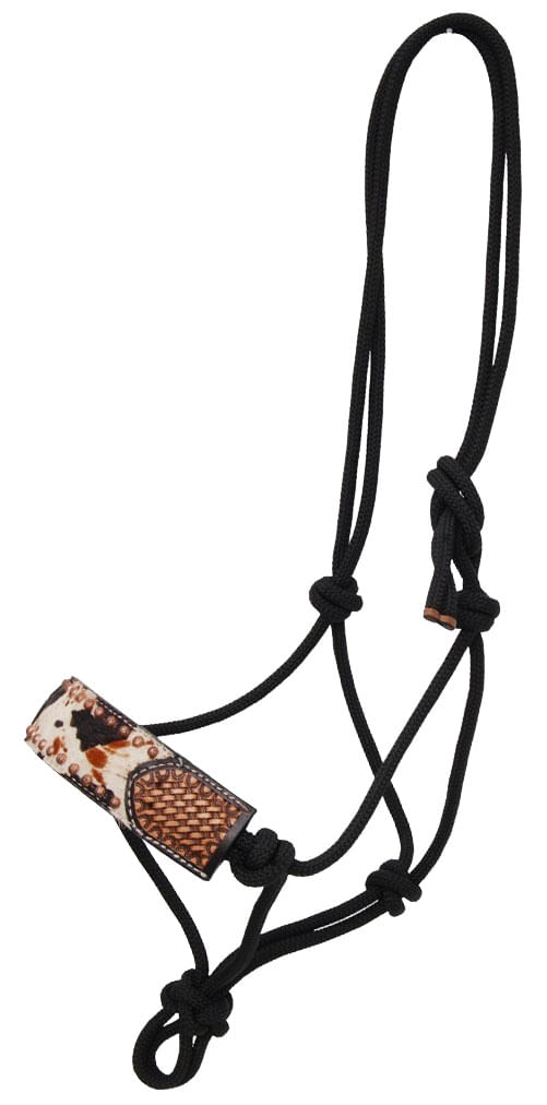 Rafter T Peppered Hide Rope Halter - Jeffers