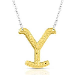 The Y Yellowstone Brand Necklace, Gold