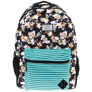 Hooey "Recess" Backpack, Black & White Floral