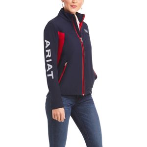 Ariat Team Softshell Jacket, Navy & Red
