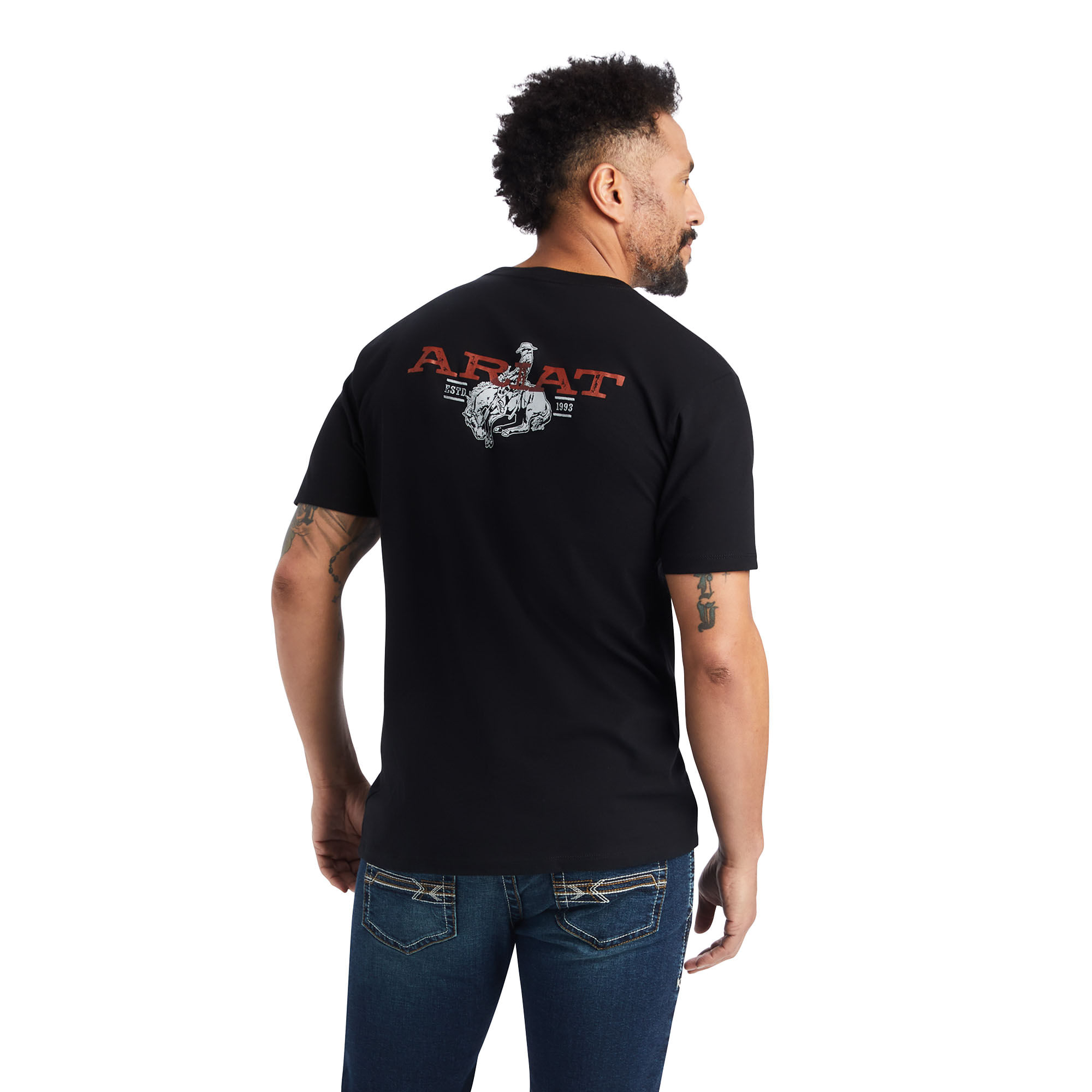 Ariat Men's Bronc Buster T-Shirt, Black - Jeffers