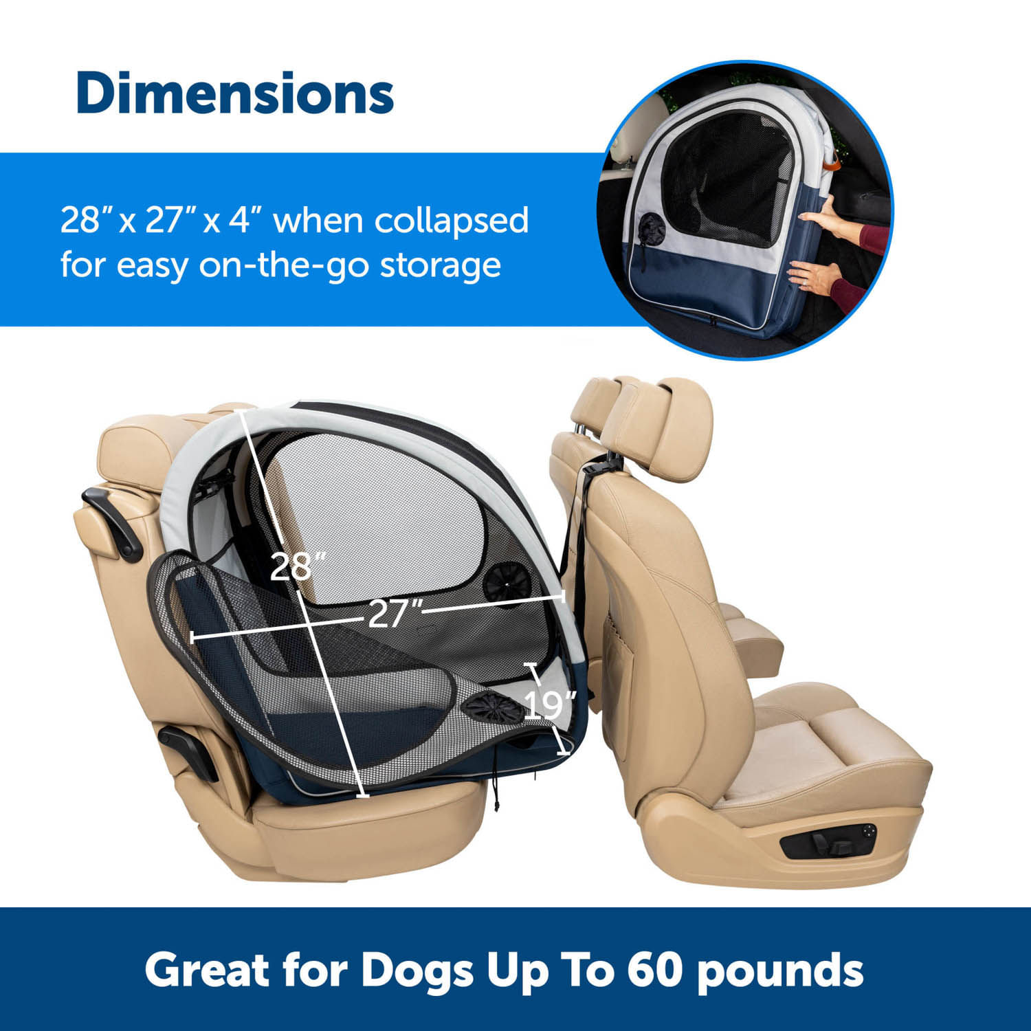 Back Seat Protector with Fleece Headrest for Dogs - Jeffers