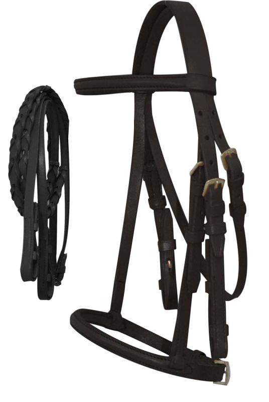 Showman English Bridle, Full, Black