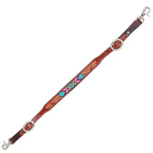 Rafter T Beaded Wither Strap w/Floral Tooling