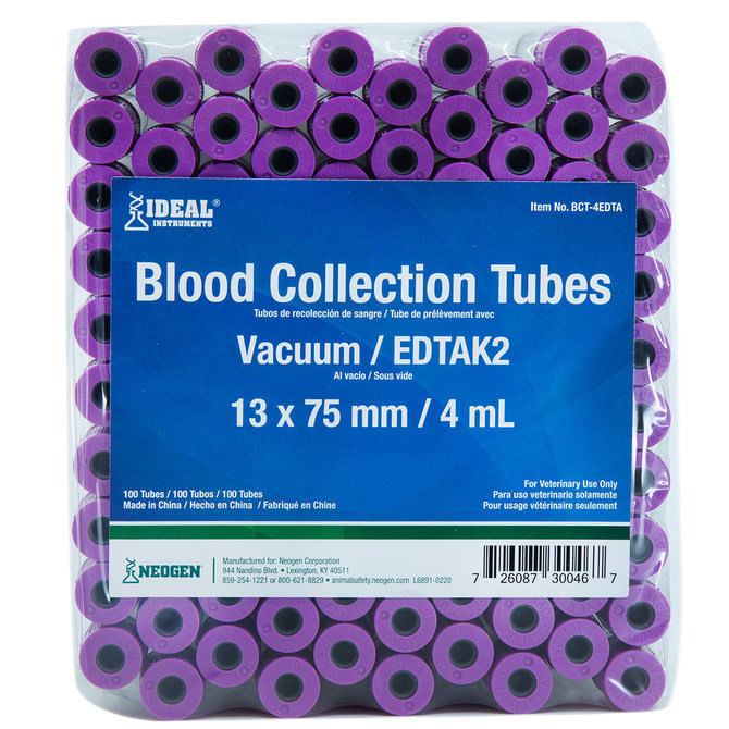 Ideal Blood Collection Vacuum Tubes, 100ct/Lavender Jeffers