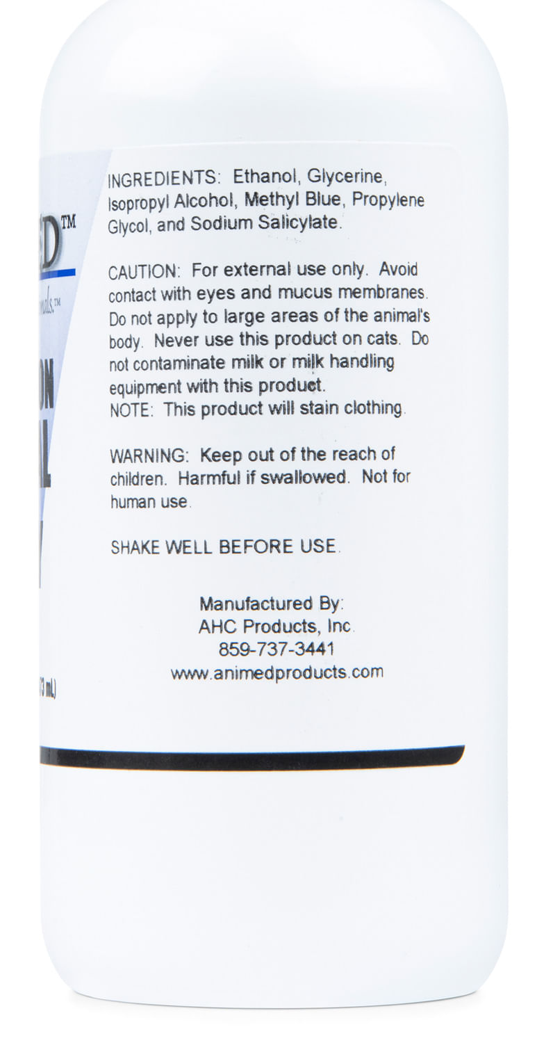 Blue Lotion Topical Spray Animal Antiseptic, 16 oz Jeffers