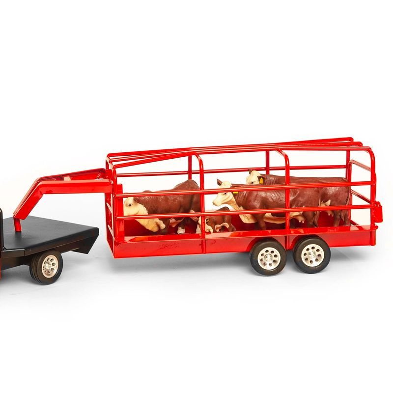 Little Buster Gooseneck Ranch Trailer, Red Jeffers