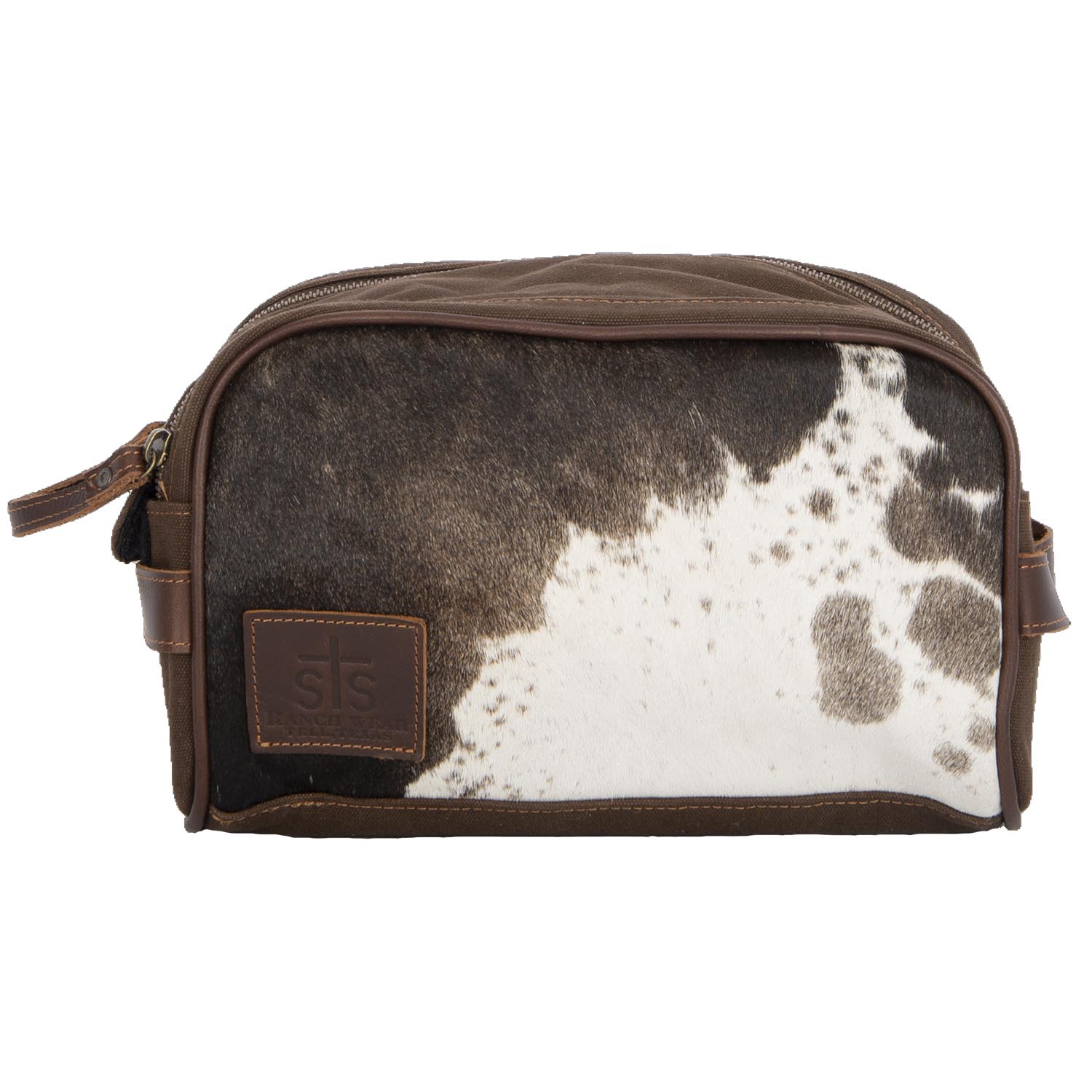 Cowhide discount toiletry bag