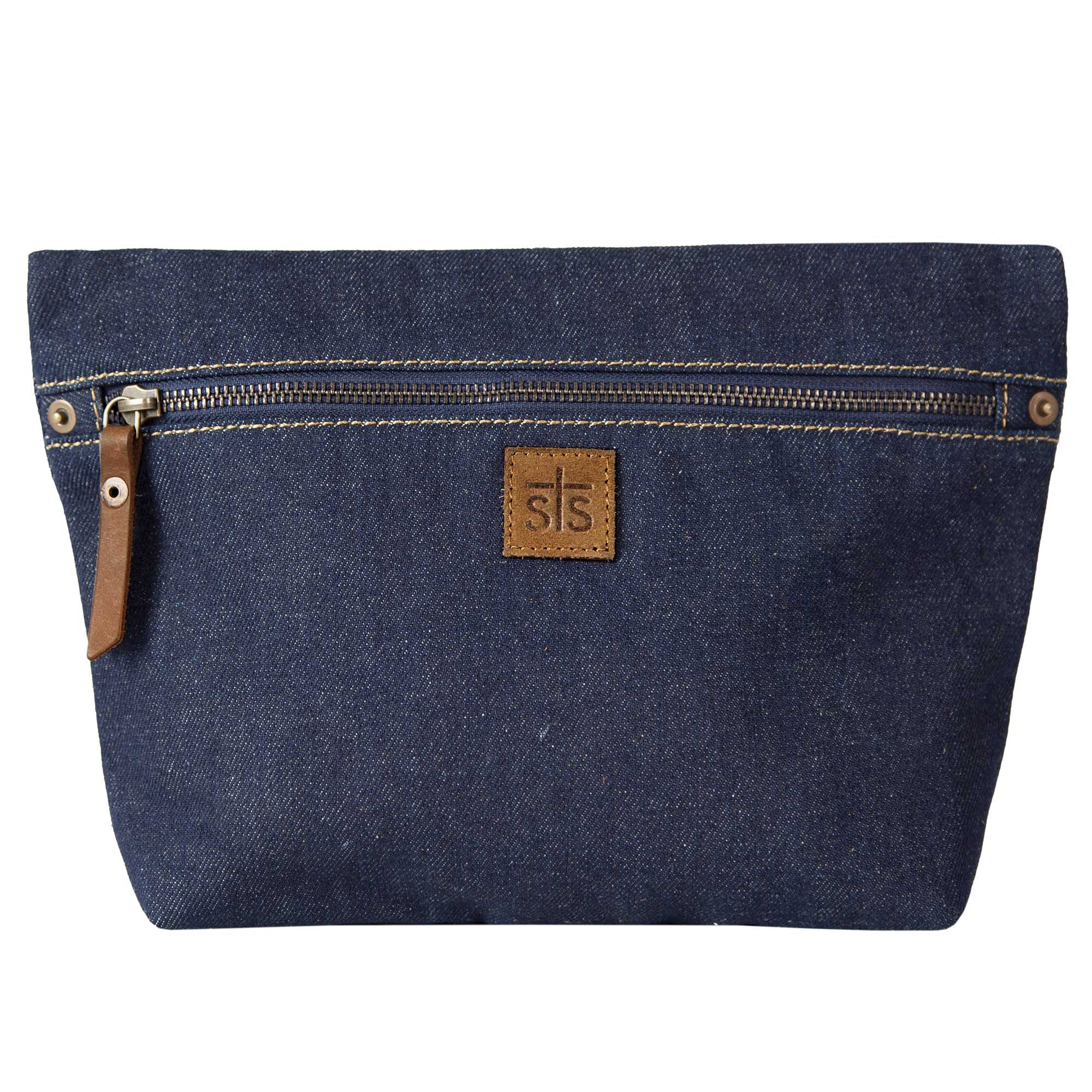 Blue Bayou Denim Cosmetic Bag by STS Jeffers