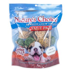 Nature's Choice Natural Rawhide Lollipop, Assorted Colors, 20 pk