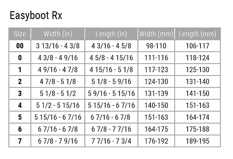 EasybootRX_SizeChart