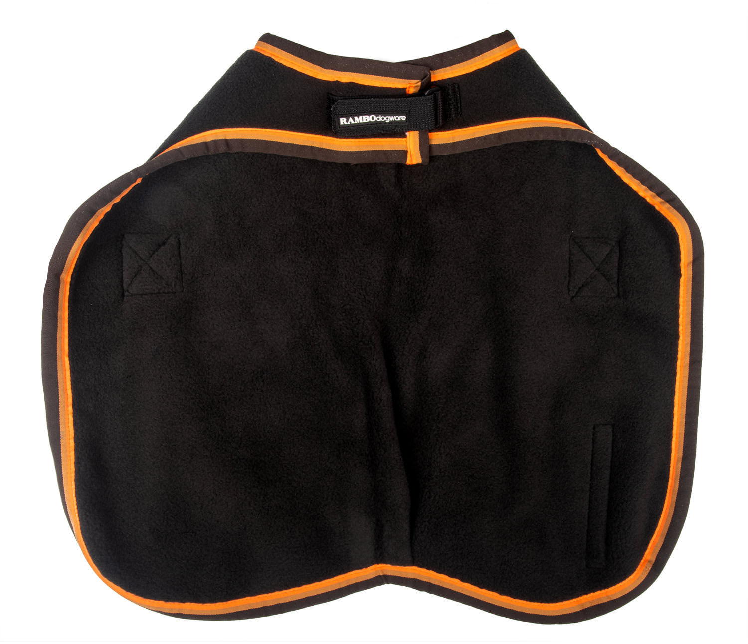 Rambo Deluxe Dog Coat, Black/Orange Jeffers