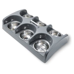 FurBaby Six Bowl Feeder Station, Gray