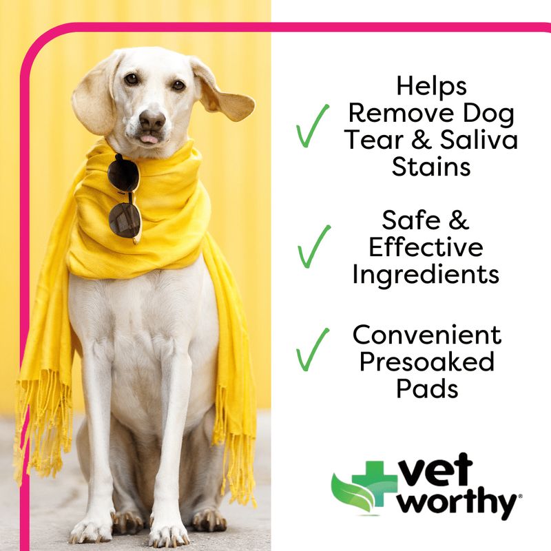 Vet Worthy Tear Stain Pads for Dogs, 90 ct Jeffers