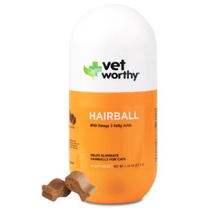 Vet Worthy Hairball Soft Chew Aid for Cats, 45 ct
