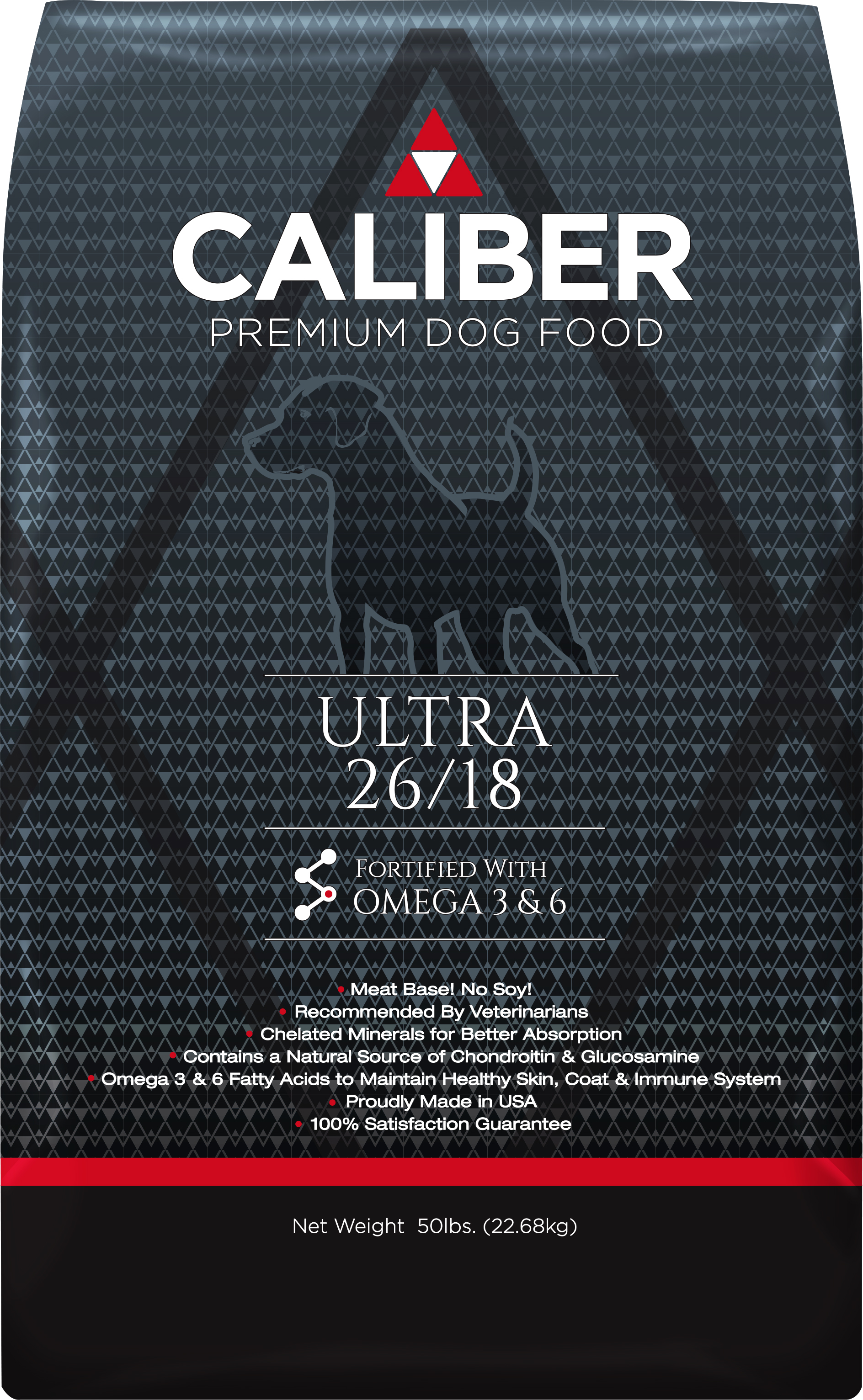 Caliber Ultra 26 18 Premium Dog Food Black Bag