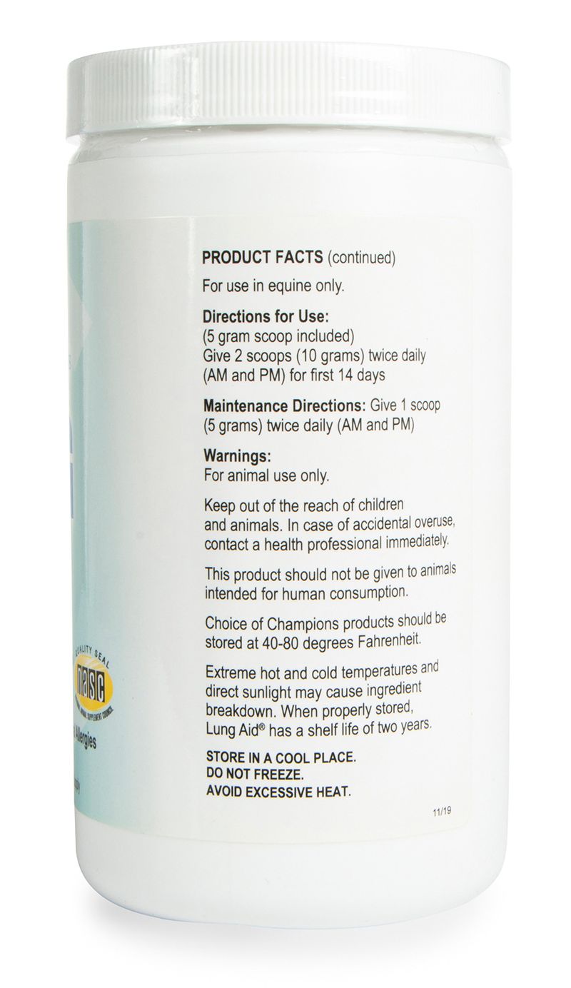 Lung Aid Respiratory Health for Horses Jeffers