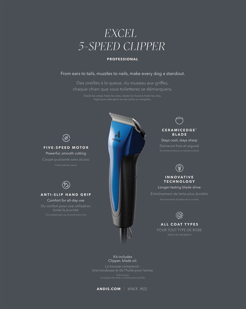 Andis 5 Speed Clippers | Andis Dog Clippers - Jeffers