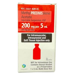 Rx Methylprednisolone 40mg/ml x 5ml vial