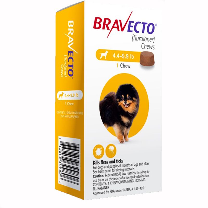 Bravecto Topical Solution for Dogs 4.4-9.9 lbs, 3 Month Supply