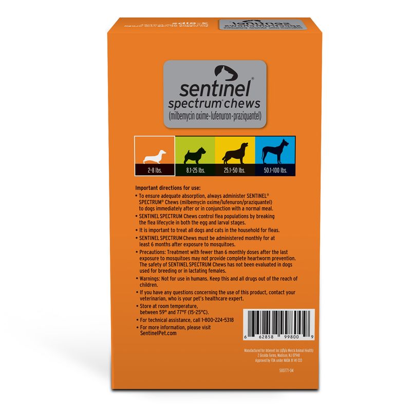 Sentinel Spectrum for 2-8 lb Dogs