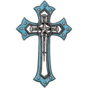 Turquoise Star Cross Wall Hanging