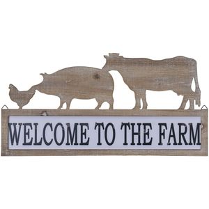Wooden Farm Welcome Sign