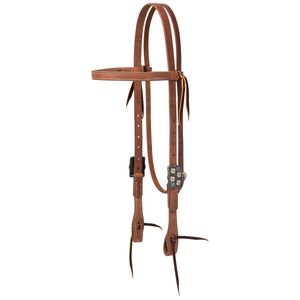 ProTack Silver Flower Browband Headstall