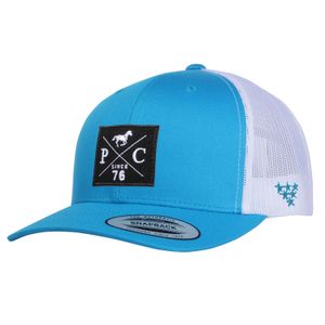 PC 2-Tone Trucker Hat, Turquoise/White