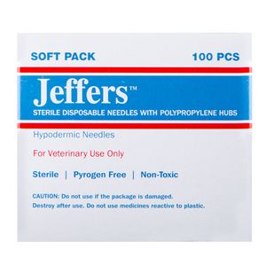 Jeffers Poly Hub Hypodermic Needles for Veterinary Use