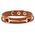 VeganLeatherBraceletwithGoldToneSnaffleBitBrown