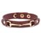 VeganLeatherBraceletwithGoldToneSnaffleBitDarkBrown