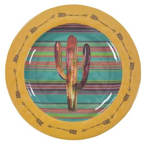 Saguaro Cactus Melamine Dinner Plates, Set of 4