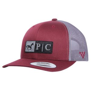 Professional's Choice 2-Tone Trucker Hat, Burgundy/Gray