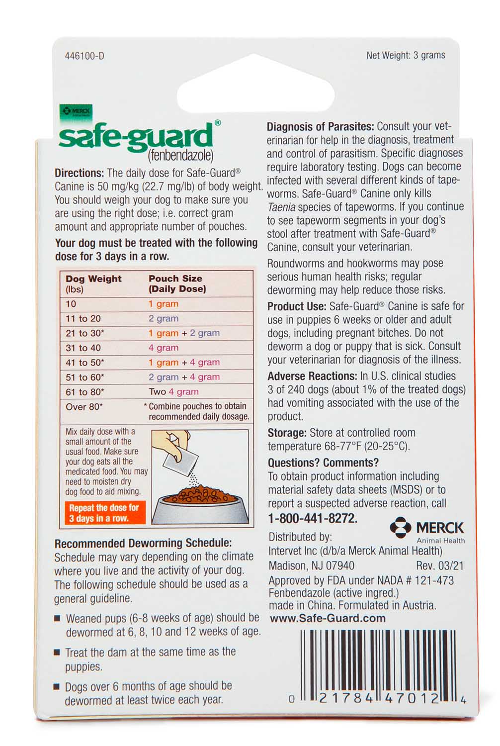 SafeGuard Canine Dewormer Jeffers