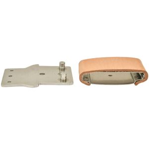 Leather Covered Blevins Buckles, pair