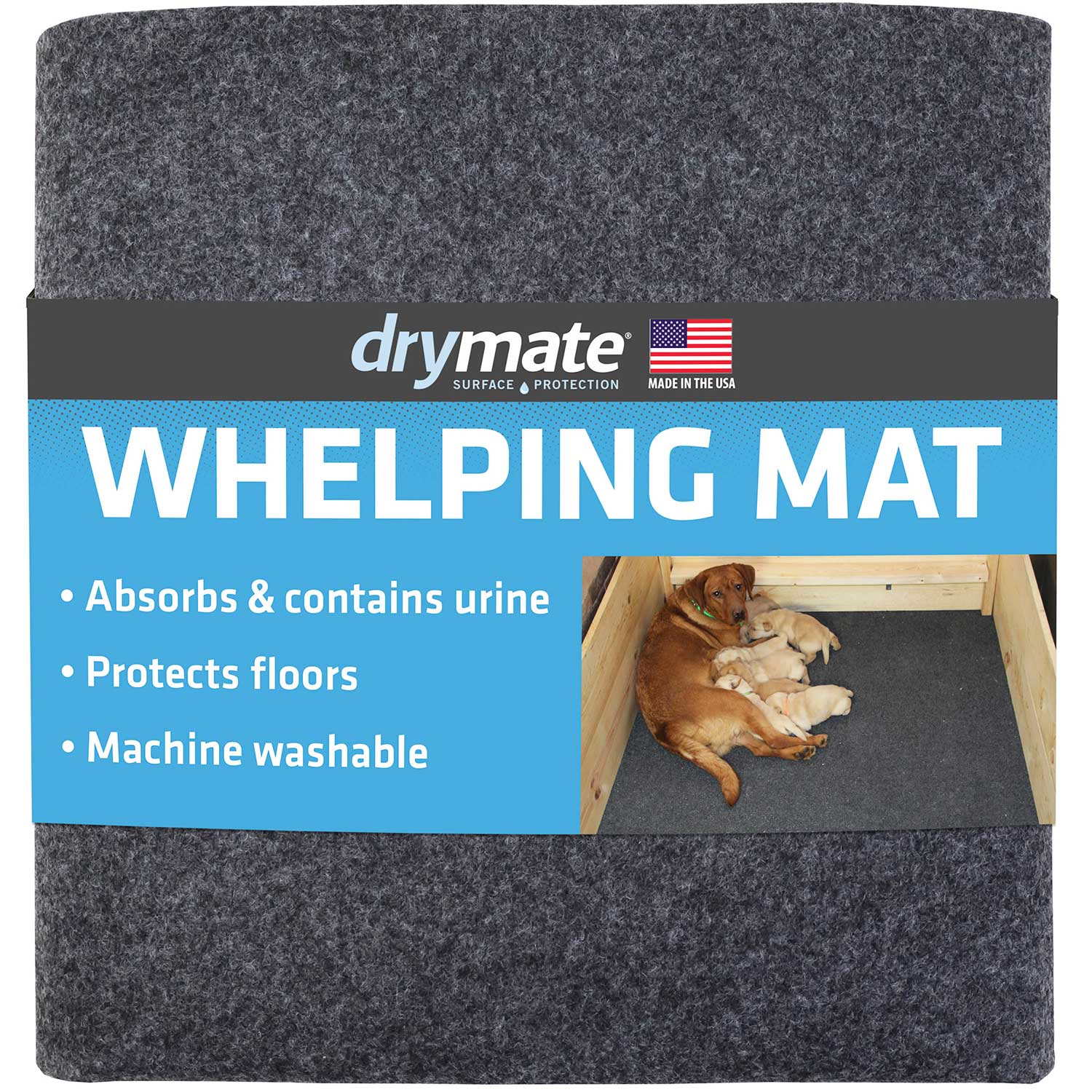 Dog Crate Mat Liner, Absorbs Urine, Waterproof, Non-Slip, 29 x 48 Light  Grey