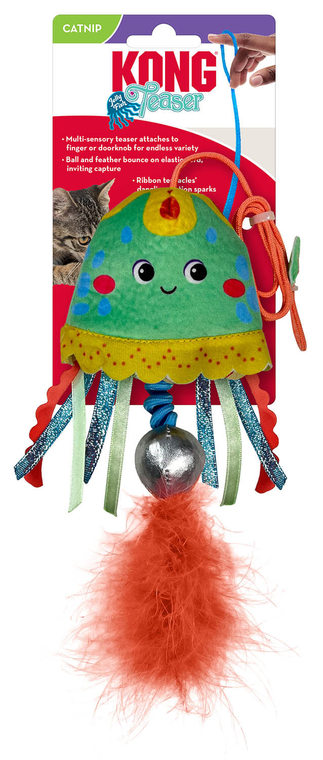 KONG Teaser Jellyfish Catnip Cat Toy Jeffers