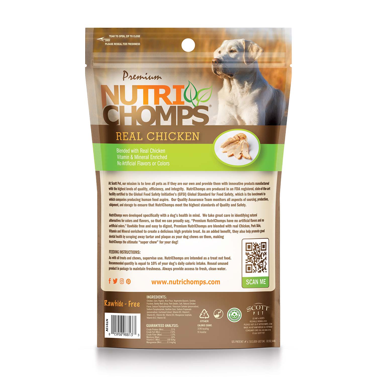 NutriChomps 4ct 6” Chicken Flavor Braid Dog Chews - Jeffers