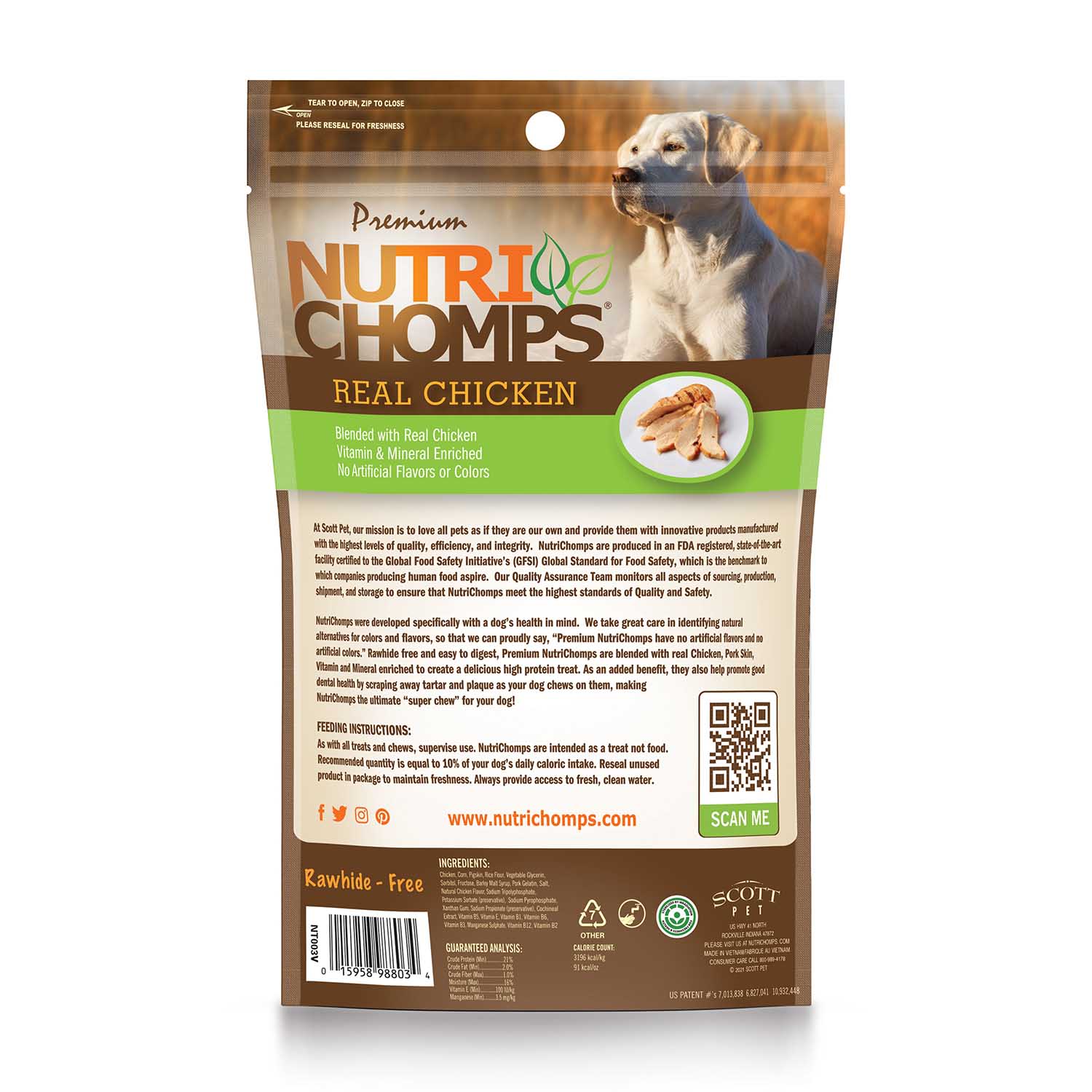 NutriChomps 8ct Chicken Flavored Mini Knot Dog Chews - Jeffers