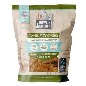 Howl's Kitchen Peanut Butter & Molasses Canine Cookies, 10 oz