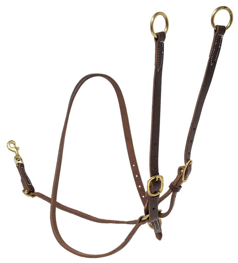 Premium Oiled Harness Leather Training Martingale by Poplar Head Jeffers